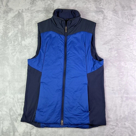 Lululemon Mens Vest El Primo Small Blue Black Outdoor Workout Insulated Athletic - Picture 1 of 14